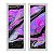 Kit 2 Quadros Lavabo Abstrato Rosa Tinta Roxo Preto Óleo - Imagem 1