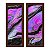 Kit 2 Quadros Lavabo Abstrato Rosa Tinta Roxo Preto Óleo - Imagem 2
