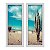 Kit 2 Quadros Lavabo Deserto Verde Paisagem Cacto Céu Azul - Imagem 1