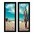 Kit 2 Quadros Lavabo Deserto Verde Paisagem Cacto Céu Azul - Imagem 3