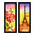 Kit 2 Quadros Lavabo Vermelho Floral França Paris Pintura - Imagem 3