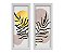 Kit 2 Quadros Lavabo Boho Gold Terracota Sala Ramos Bege - Imagem 1