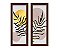 Kit 2 Quadros Lavabo Boho Gold Terracota Sala Ramos Bege - Imagem 2
