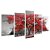Kit Quadros Mosaico Sala Vida Vermelho Arvore - Imagem 2