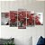 Kit Quadros Mosaico Sala Vida Vermelho Arvore - Imagem 3