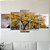 Kit Quadros Mosaico Sala Vida Amarela Arvore - Imagem 4