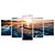Kit Quadros Mosaico Sol Praia Por Sala Paisagem - Imagem 1