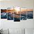 Kit Quadros Mosaico Sol Praia Por Sala Paisagem - Imagem 4