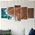 Kit Quadros Mosaico Sala Montanha Paisagem Mar Quarto - Imagem 3