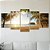 Kit Quadros Mosaico Coqueiros Sala Quarto Mar Praia Paisagem - Imagem 4