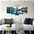 Kit Quadros Mosaico Montanhas Arvores Sala Lago - Imagem 6