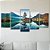 Kit Quadros Mosaico Montanhas Arvores Sala Lago - Imagem 4