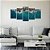 Kit Quadros Mosaico Sala Rochas Oceano Mar Natureza - Imagem 5