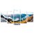 Kit Quadros Mosaico Montanha Rio Quarto Paisagem Sala - Imagem 1