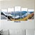 Kit Quadros Mosaico Montanha Rio Quarto Paisagem Sala - Imagem 4