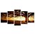 Kit Quadros Mosaico Sol Por Entardecer Arvore - Imagem 1