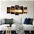 Kit Quadros Mosaico Sol Por Entardecer Arvore - Imagem 6
