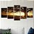 Kit Quadros Mosaico Sol Por Entardecer Arvore - Imagem 3