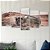Kit Quadros Mosaico Lindo Carro Sala Deserto Quarto - Imagem 3