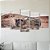 Kit Quadros Mosaico Lindo Carro Sala Deserto Quarto - Imagem 4