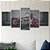 Kit Quadros Mosaico Moto Retro Rua Urbano Quarto - Imagem 3