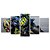 Kit Quadros Mosaico Yamaha Gp Sala Quarto Rossi Moto - Imagem 1