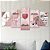 Kit Quadros Mosaico Amor Sala Quarto Gratidao Familia - Imagem 3
