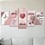 Kit Quadros Mosaico Amor Sala Quarto Gratidao Familia - Imagem 4