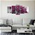 Kit Quadros Mosaico Vida Arvore Roxo Sala - Imagem 5