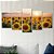 Kit Quadros Mosaico Gira Planta Entardecer Sala Sol - Imagem 3