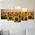 Kit Quadros Mosaico Gira Planta Entardecer Sala Sol - Imagem 4