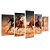 Kit Quadros Mosaico Galope Cavalos Sala Moderno - Imagem 2