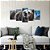 Kit Quadros Mosaico Sala Quarto Pardo Urso - Imagem 3
