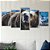 Kit Quadros Mosaico Sala Quarto Pardo Urso - Imagem 4