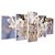 Kit Quadros Mosaico Rosa Sakura Flor Floral Claro Cerejeira - Imagem 2