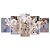 Kit Quadros Mosaico Rosa Sakura Flor Floral Claro Cerejeira - Imagem 1