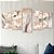 Kit Quadros Mosaico Flores Elegante Rose Gold Orquidea - Imagem 3