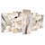 Kit Quadros Mosaico Flores Elegante Rose Gold Orquidea - Imagem 2