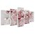 Kit Quadros Mosaico Rosa Gold Rose Flor Elegante - Imagem 2