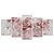 Kit Quadros Mosaico Rosa Gold Rose Flor Elegante - Imagem 1