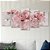Kit Quadros Mosaico Rosa Gold Rose Flor Elegante - Imagem 3