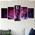 Kit Quadros Mosaico Roxo Lounge Bar Neon Narguilé Fumaça - Imagem 5