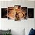 Kit Quadros Mosaico Teen Bar Laranja Neon Narguile Lounge - Imagem 3