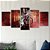 Kit Quadros Mosaico Vermelho Fumaça Luzes Lounge - Imagem 3