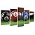 Kit Quadros Mosaico Jogo Sinuca Sala Bar Bilhar Bolas - Imagem 2