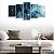 Kit Quadros Mosaico Sala Gelo Submersa Azul Geleira Tons - Imagem 4
