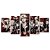 Kit Quadros Mosaico Vermelho Akatsuki Naruto Sketch Clã - Imagem 1