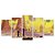 Kit Quadros Mosaico Sala Amarelo Mundos Teen - Imagem 1