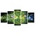 Kit Quadros Mosaico Azul Interdimensional Portal Verde - Imagem 1