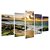 Kit Quadros Mosaico Paisagem Nascer Sol Praia Nuvens - Imagem 2